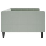 vidaXL Lit de jour gris clair 100x190 cm velours