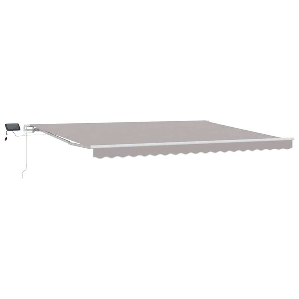 vidaXL Auvent Rétractable Gris clair 450 × 350 cm Tissu et acier