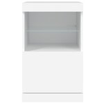 vidaXL Buffet avec lumières LED blanc 41x37x67 cm