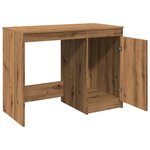 Bureau table poste de travail meuble d'ordinateur informatique étude chêne artisanal 100 x 50 x 76 cm bois d'ingénierie brun 02_0023558