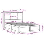 vidaXL Cadre de lit sans matelas cire marron 150x200cm bois pin massif