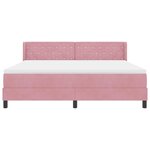 vidaXL Lit à ressorts avec matelas noir 100x200 cm en velours Rose