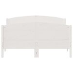 vidaXL Cadre de lit sans matelas blanc 140x200 cm bois de pin massif
