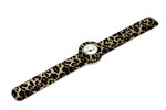 Montre mini bracelet leopard et cadran blanc