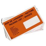 Pochette porte-documents adhésive raja eco bon de livraison + facture (10 langues) 225x115 mm (lot de 1000)