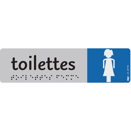 Plaque autocollante intérieur toilettes femmes""