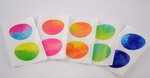 Masking tape mt casa seal sticker rond en washi dégradé watercolor