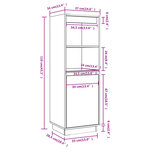 vidaXL Buffet haut 37x34x110 cm Bois massif de pin