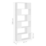 vidaXL Bibliothèque/Séparateur de pièce Blanc Bois d'ingénierie