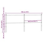vidaXL Tête de lit chêne fumé 190 cm bois d'ingénierie et acier