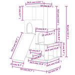 vidaXL Arbre à chat avec griffoirs en sisal Gris foncé 82 cm