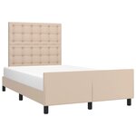 vidaXL Cadre de lit sans matelas cappuccino 120x200 cm similicuir