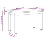vidaXL Table basse Gris Sonoma 60 x 30 x 36 cm Bois d'ingénierie
