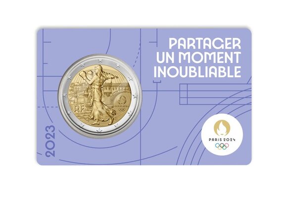 Jeux olympiques de paris 2024 - monnaie de 2€ commémorative bu - 4/5