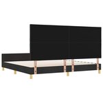 vidaXL Cadre de lit avec tête de lit Noir 200 x 200 cm tissu