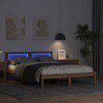 vidaXL Cadre de lit Marron 120 x 190 cm Bois massif en pin