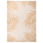 vidaXL Tapis à tissage plat d'extérieur 140x200 cm Motif de feuille