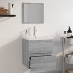 vidaXL Meubles de salle de bain Sonoma gris Bois d'ingénierie