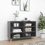 Vidaxl buffet gris brillant 103 5x35x70 cm aggloméré