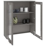 vidaXL Dessus de buffet HAMAR Gris clair 85x35x100 cm Bois de pin