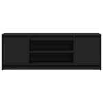 vidaXL Meuble TV avec LED noir 139 5x34x50 cm bois d'ingénierie