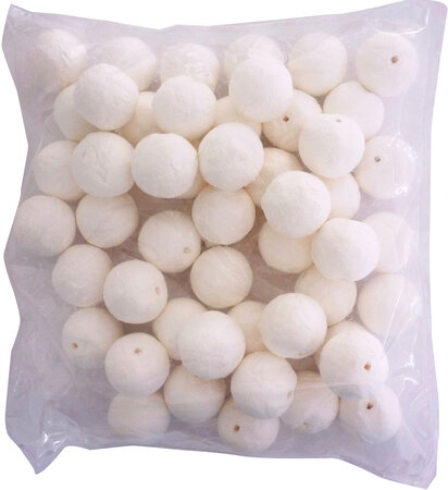 Boules cellulose blanches ø3cm (50 pièces)