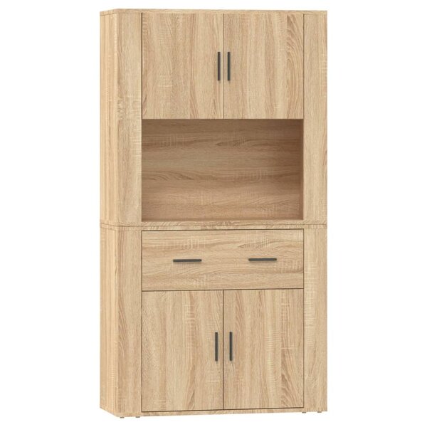 vidaXL Buffet haut Chêne sonoma Bois d'ingénierie