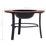 vidaXL Foyer mosaïque Terre cuite 68 cm Céramique