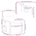 vidaXL Fauteuil de massage inclinable Marron foncé Tissu