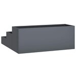 vidaXL Cache-pot de jardin Anthracite 90 x 90 x 35 cm Acier