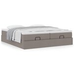 VidaXL Cadre de lit ottoman avec matelas taupe 180x200 cm tissu