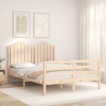vidaXL Cadre de lit sans matelas 140x190 cm bois massif