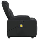 vidaXL Fauteuil de massage inclinable Noir Similicuir