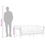 vidaXL Canapé à 3 places vert foncé velours