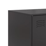 vidaXL Buffet noir 67x39x107 cm acier