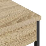 vidaXL Table de nuit avec station de chargement Chêne sonoma