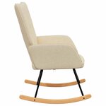 vidaXL Chaise à bascule Crème Tissu