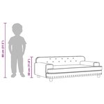 vidaXL Canapé pour enfants gris foncé 90x53x30 cm velours