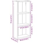 vidaXL Armoire murale de salle de bain Gris Sonoma 30 x 14 x 70 cm