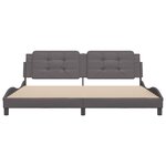 vidaXL Cadre de lit sans matelas gris 200x200 cm similicuir