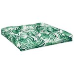 vidaXL Coussins de palette 2 Pièces motif de feuilles tissu