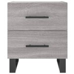 vidaXL Tables de chevet 2 Pièces sonoma gris 40x35x47 5 cm