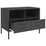 vidaXL Meubles TV 2 Pièces noir 68x39x50 5 cm acier