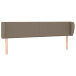 vidaXL Tête de lit avec oreilles Taupe 203x23x78/88 cm Tissu