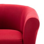 vidaXL Fauteuil Rouge bordeaux Tissu