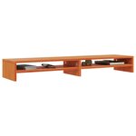 vidaXL Support de moniteur marron miel 100x24x13 cm bois de pin solide