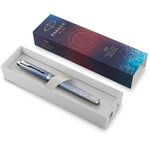 PARKER IM Premium Polar  Stylo plume  Dégradé de gris  plume fine  encre bleue  Coffret cadeau