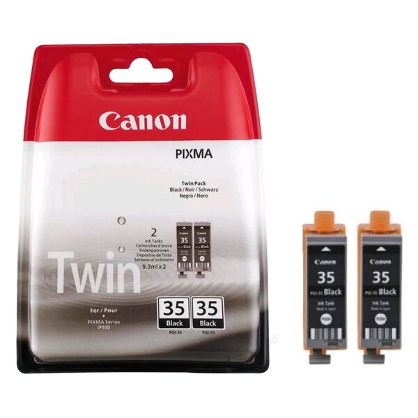 Pack de 2 cartouches jet d'encre pgi -35bk (9ml) noir canon