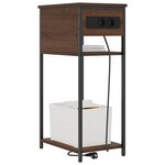 vidaXL Cabinet de chevet Chêne brun 41 x 28 x 76 cm Bois d'ingénierie