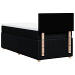 vidaXL Sommier à lattes de lit avec matelas Noir 90x200 cm Tissu